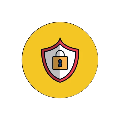 Shield and padlock emblem